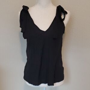 Express Black Tank Top with Tie Straps